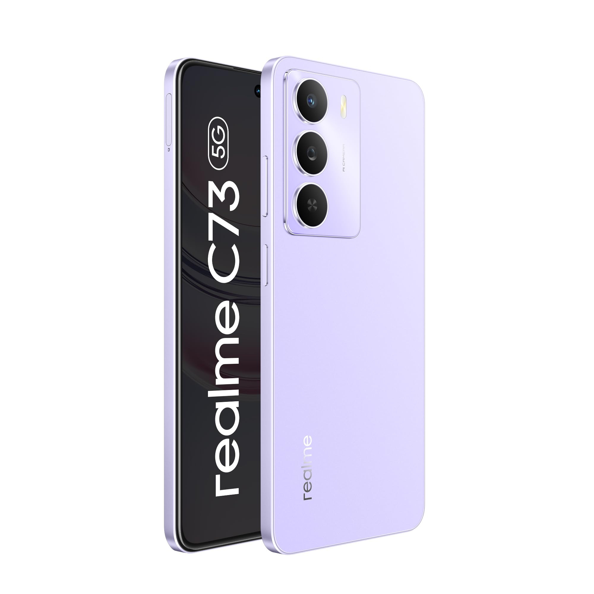 realme C73 5G Smartphone 4128GB Crystal Purple667-inch Screen 120Hz Display6000mAh Battery 40MP Camera MediaTek Dimensity 6300 Processor IP64