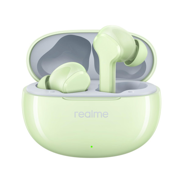Image of realme Earbuds T110 with Ai Enc for Calls, Upto 38 Hours of Playback and Fast Charging Bluetooth in Ear Headset (Country Green, True Wireless)