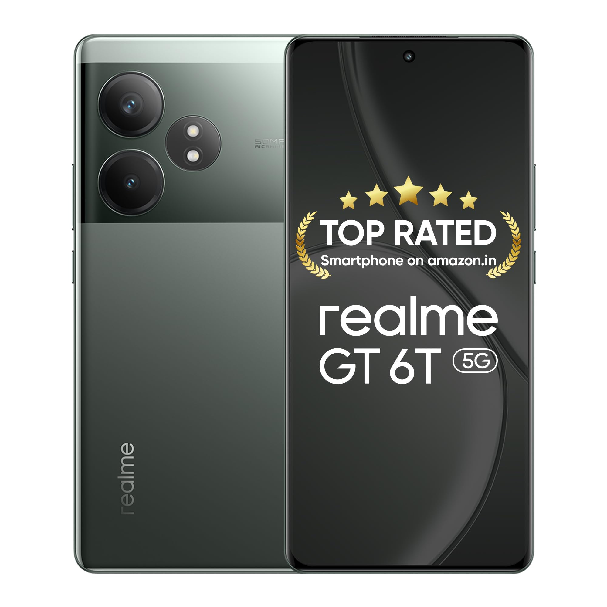 realme GT 6T 5G Razor Green8GB RAM256GB Storage Indias 1st 7 Gen 3 Flagship Chipset 15M AnTuTu Score 5500mAh120W The Worlds Brightest Flagship Display