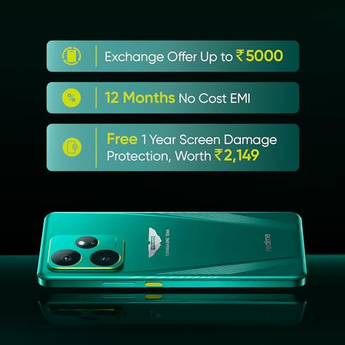 realme GT 7 Dream Edition Aston Martin Green16GB512GB Co-Designed with Aston Martin Aramco F1 Team Indias 1st MTK D9400e Strongest Battery Combo 7000mAh120W AI 4K 120FPS Travel Camera