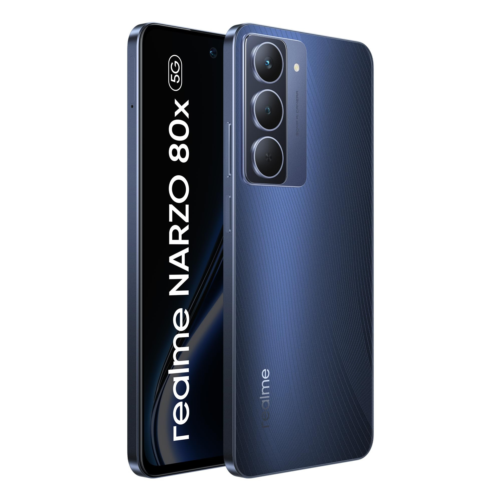 realme NARZO 80x 5G Deep Ocean6GB128GB Dimensity 6400 5G Chipset 6000mAh Long-Lasting Battery 45W Fast Charge 120Hz Eye Comfort Display IP69 Top-Tier Waterproof