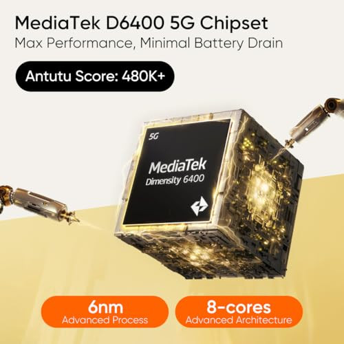 realme NARZO 80x 5G Sunlit Gold8GB128GB Dimensity 6400 5G Chipset 6000mAh Long-Lasting Battery 45W Fast Charge 120Hz Eye Comfort Display IP69 Top-Tier Waterproof