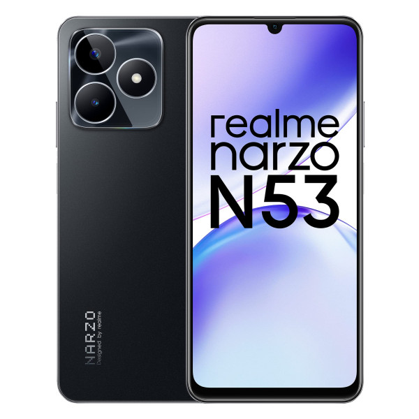 Image of realme narzo N53 (Feather Black, 4GB+64GB) 33W Segment Fastest Charging | Slim Smartphone | 90 Hz Smooth Display