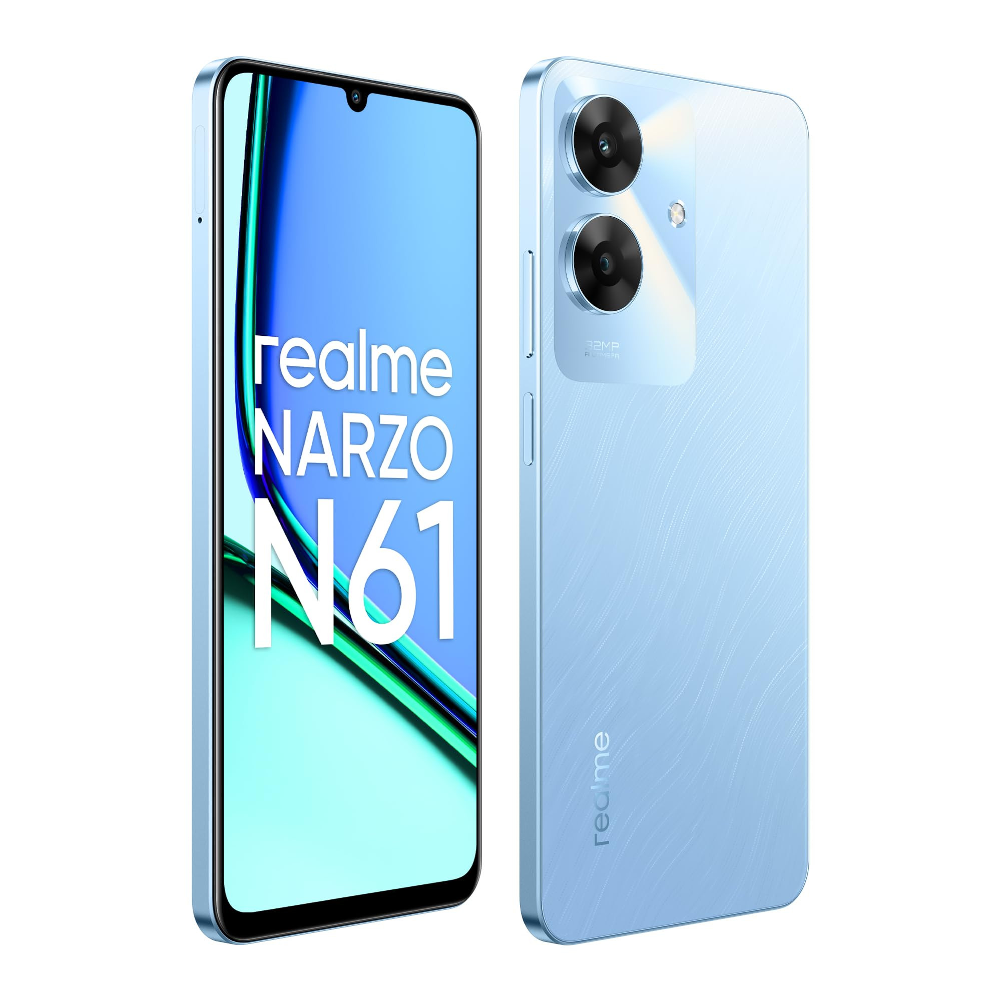 realme NARZO N61 Voyage Blue4GB RAM64GB Storage 90Hz Eye Comfort Display IP54 Dust Water Resistance 48-Month Fluency Charger in The Box