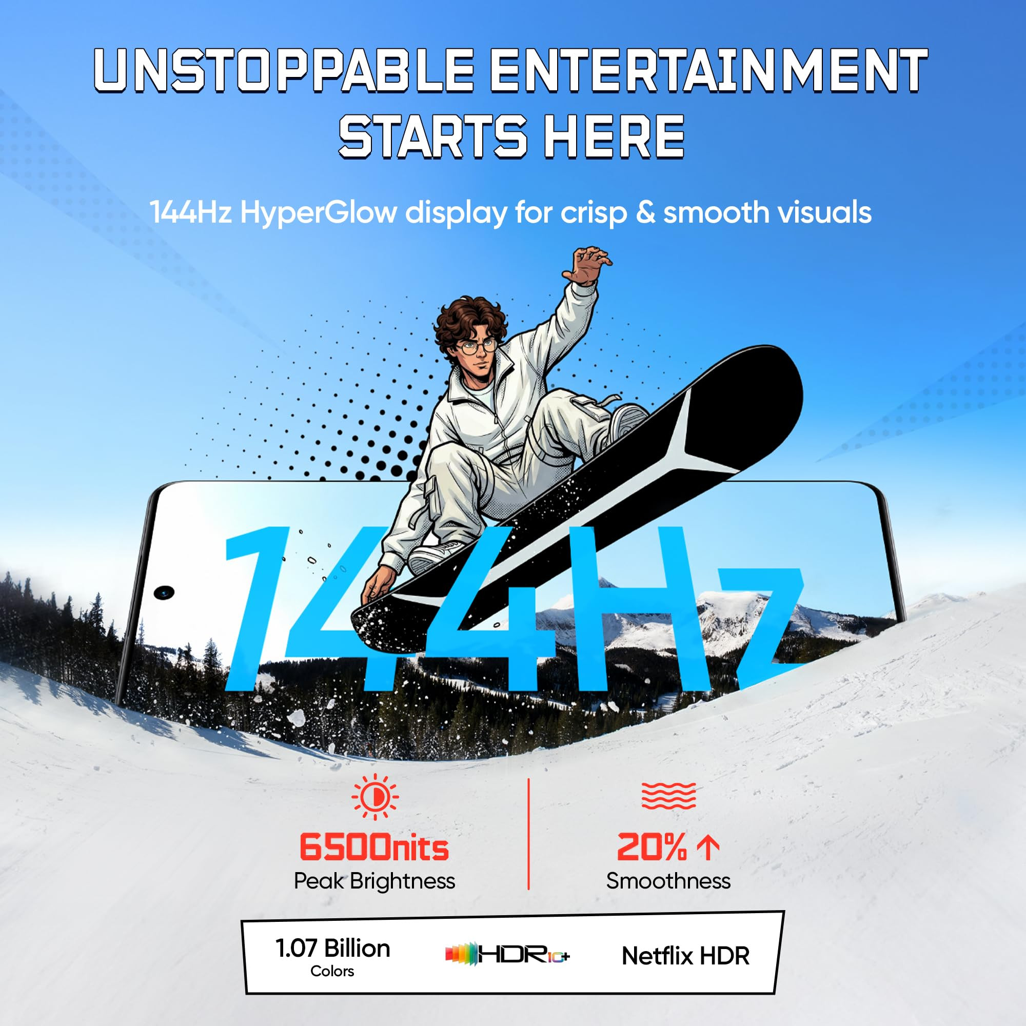 realme NARZO Power 5G Titan Silver8GB256GB 10001mAh Power Stay Unstoppable 144Hz Curved AMOLED Display Revolutionary Dual-Chip System 50MP Sony OIS Camera