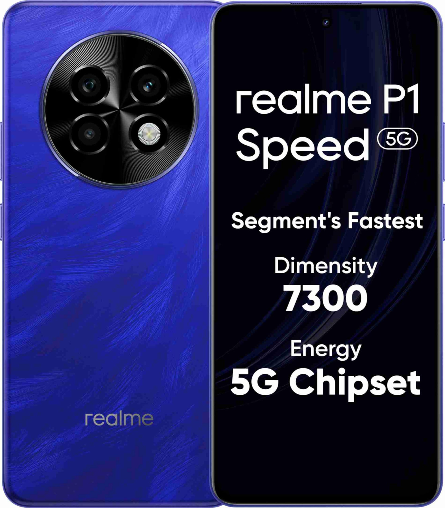 realme P1 Speed 5G Brushed Blue 12GB RAM 256GB Storage 24GB DRAM Expandable Upto 2TB 667 Full HD Display 50MP 2MP Rear Camera 16MP Front Camera Dimensity 7300 Energy Processor