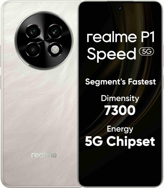 Image of realme P1 Speed 5G (Textured Titanium, 8GB RAM, 128GB Storage) | 16GB DRAM | Expandable Upto 2 TB | 6.67" Full HD+ Display | 50MP + 2MP | 16MP Front Camera | Dimensity 7300 Energy Processor