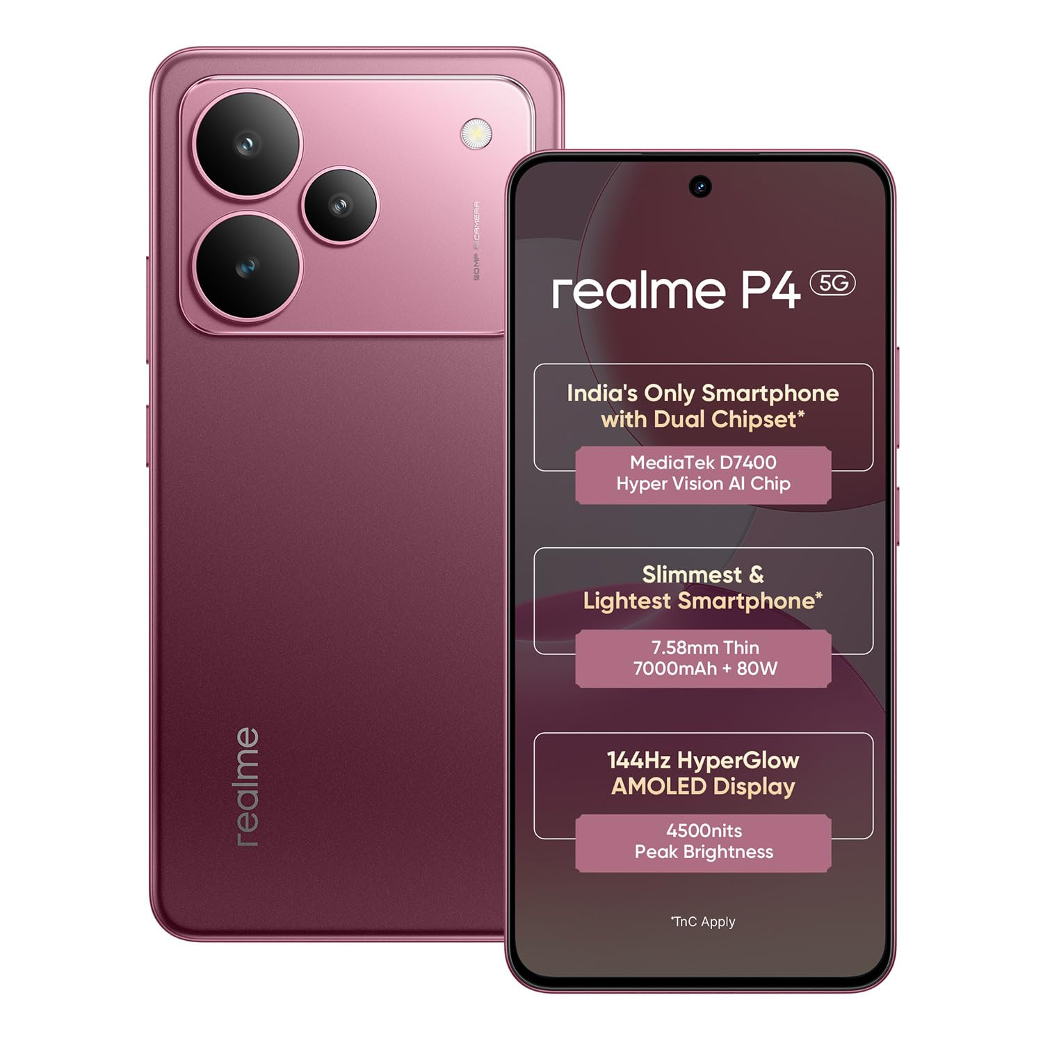 realme P4 Smartphone Forge Red 1280 GB 80 GB