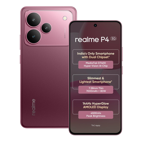 Image of realme P4 Smartphone (Forge Red, 128.0, GB, 8.0, GB)