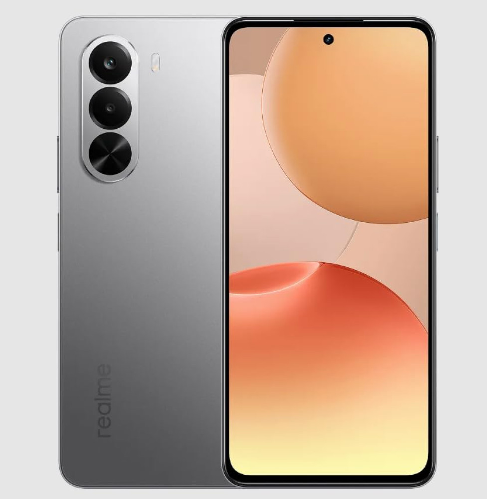 Image of realme P4x 5G Smartphone, 6GB RAM + 128GB Storage, Matte Silver
