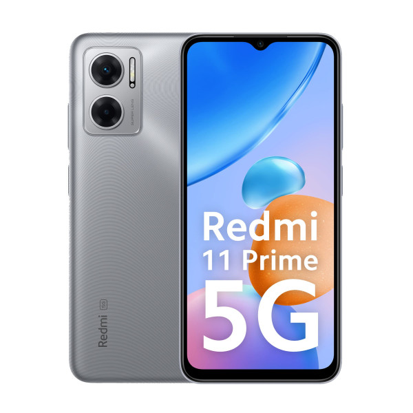 Image of Redmi 11 Prime 5G (Chrome Silver, 4GB RAM 64GB ROM) | Prime Design | MTK Dimensity 700 | 50 MP Dual Cam | 5000mAh | 7 Band 5G