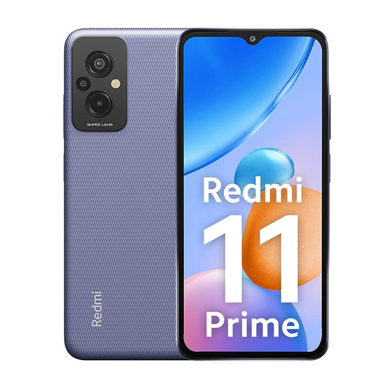 Redmi 11 Prime Peppy Purple 6GB RAM 128GB Storage  Prime Design  High Performance Helio G99  50 MP AI Triple Cam  5000 mAh  225W