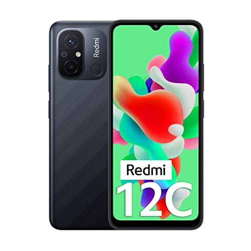 Redmi 12C Matte Black 4GB RAM 64GB Storage High Performance Mediatek Helio G85 Big 17cm671 HD Display with 5000mAhtyp Battery