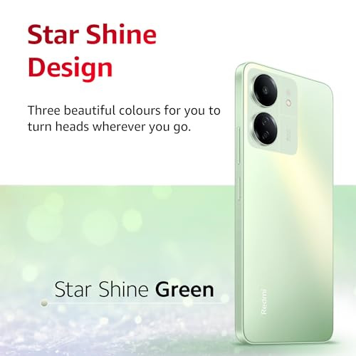 Redmi 13C Starshine Green 4GB RAM 128GB Storage Powered by 4G MediaTek Helio G85 90Hz Display 50MP AI Triple Camera
