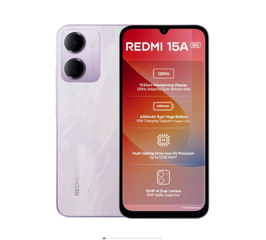 REDMI 15A 5G Amaze Purple 4GB RAM 128GB ROM