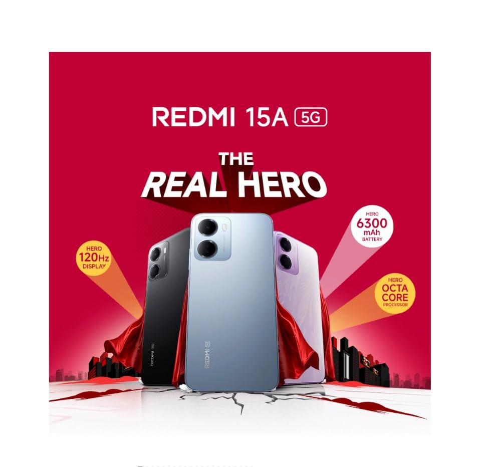 REDMI 15A 5G Amaze Purple 6GB RAM 128GB ROM