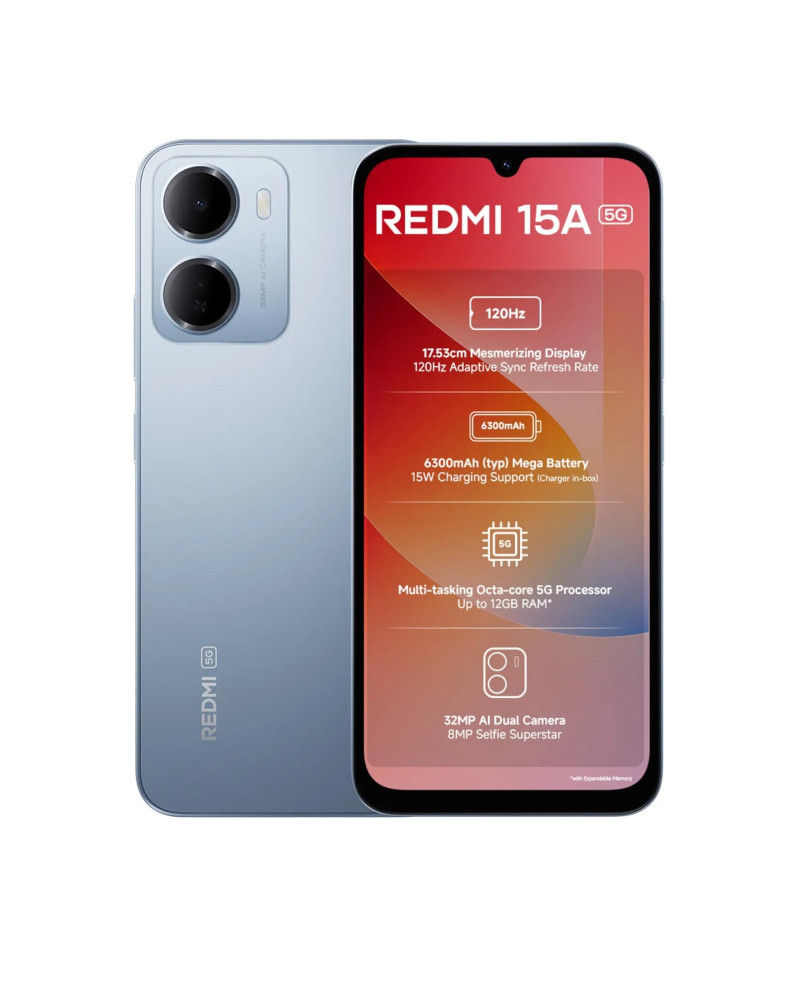 Image of REDMI 15A 5G Awesome Blue 6GB RAM 128GB ROM