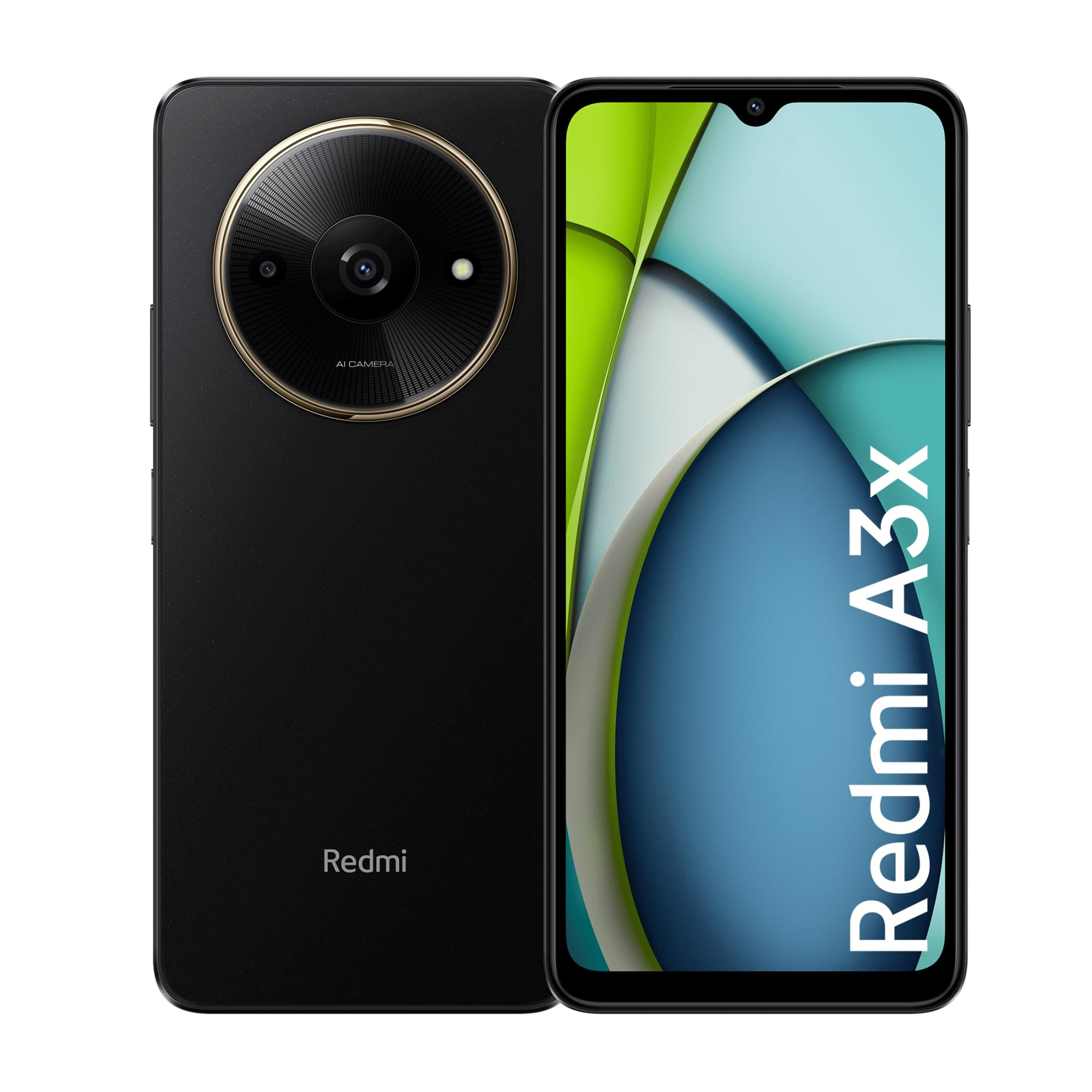 Redmi A3X Midnight Black 3GB RAM 64GB Storage Premium Halo Design 90Hz Display Powerful Octa Core Processor