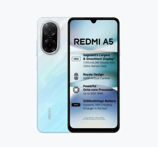Image of Redmi A5 Pondicherry Blue, 3GB RAM 64GB ROM