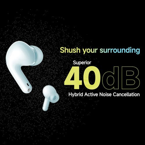 Redmi Buds 5C Bluetooth TWS in Ear Earbuds Up to 40Db Hybrid Noise Cancellation Quad Mic Custom Eq 10Mins Charge for 2Hours Life Up to 36Hrs Playback Gaming TWS Acoustic Black
