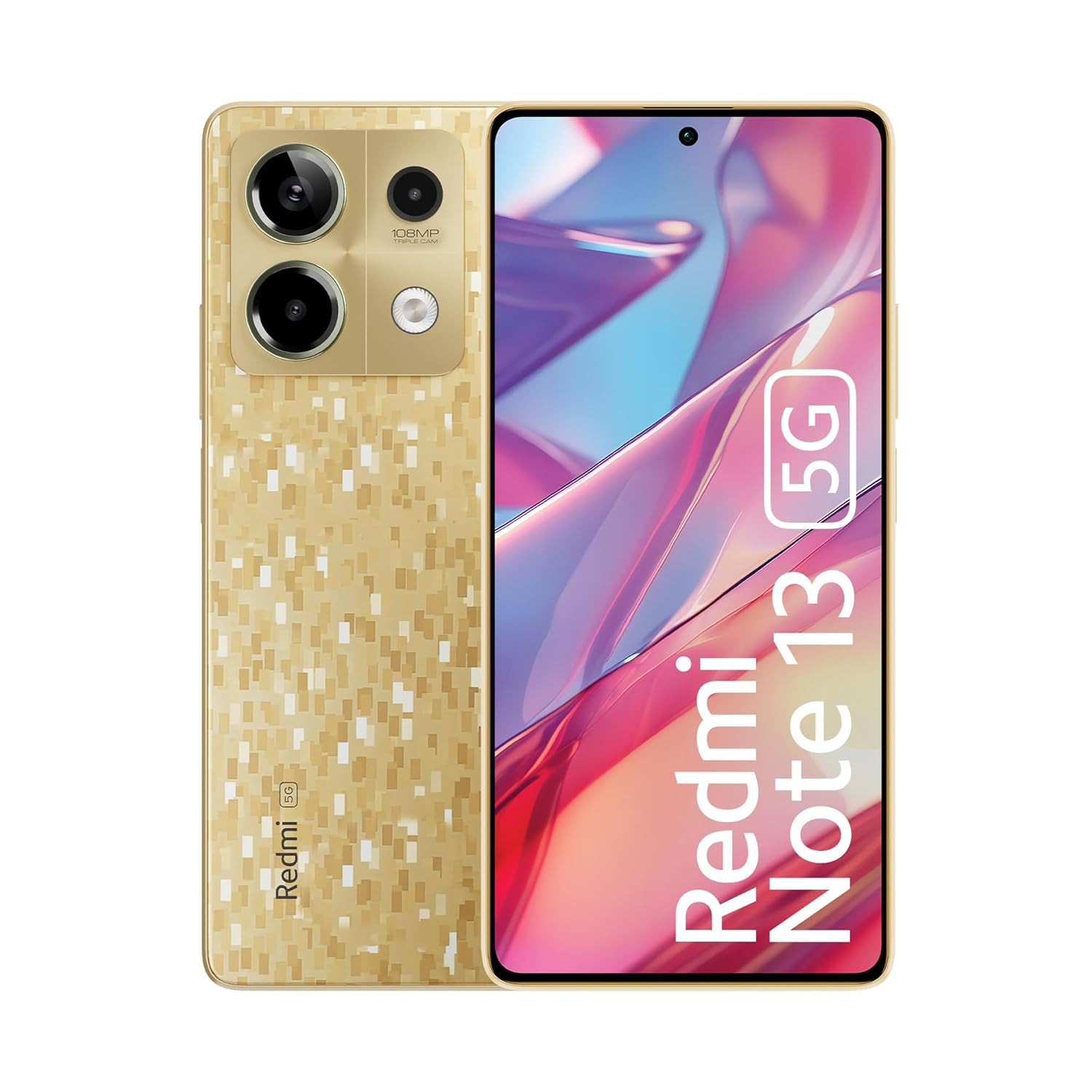 Redmi Note 13 5G Prism Gold 6GB RAM 128GB Storage 5G Ready 120Hz Bezel-Less AMOLED 7mm Slimmest Note Ever 108MP Pro-Grade Camera