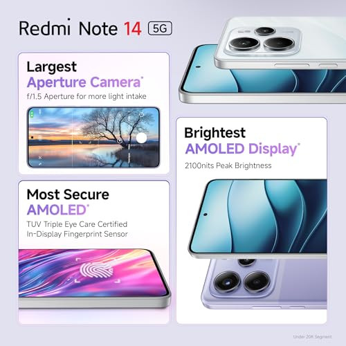 Redmi Note 14 5G Ivy Green 8GB RAM 128GB Storage Global Debut MTK Dimensity 7025 Ultra 2100 nits Segment Brightest 120Hz AMOLED 50MP Sony LYT 600 OISEIS Triple Camera