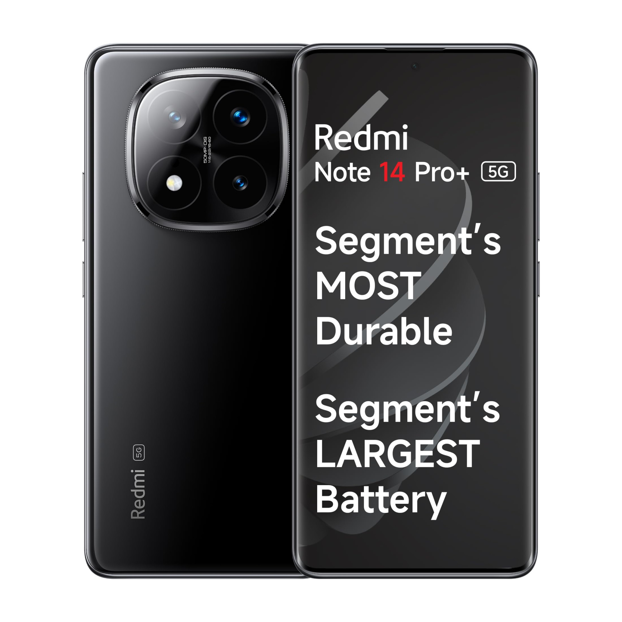 Redmi Note 14 Pro 5G Titan Black 8GB RAM 128GB Storage 50 MP Triple Camera with Telephoto Corning Gorilla Glass Victus 2 IP 68 SD 7s Gen 3