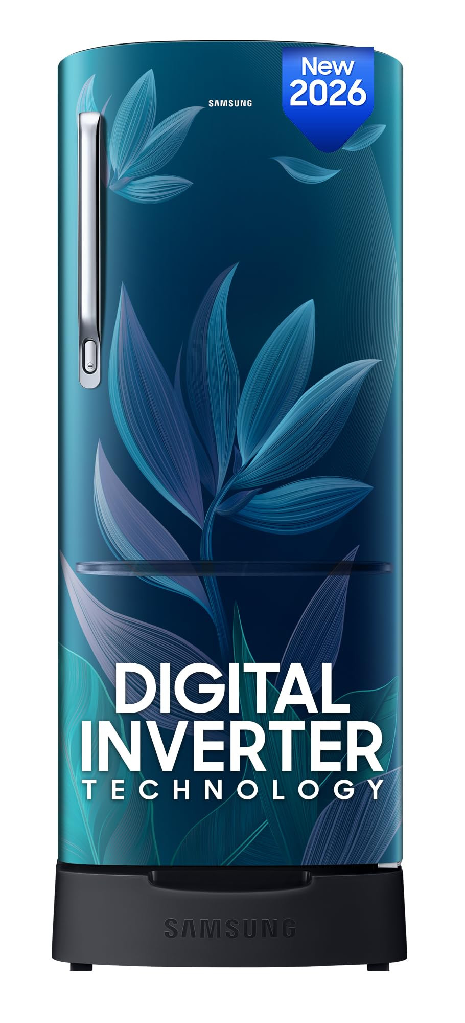 Samsung 183 L 4 Star Digital Inverter Direct-Cool Single Door Refrigerator RR20H28249UNL Paradise Bloom Blue Base Stand Drawer Single Touch Defrost 2026 Model