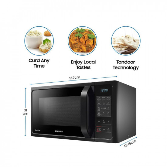 Samsung 28L Convection Microwave Oven with Curd MakingMC28A5013AKTL Black 10 Yr warranty