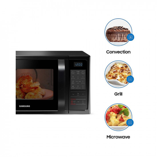 Samsung 28L Convection Microwave Oven with Curd MakingMC28A5013AKTL Black 10 Yr warranty