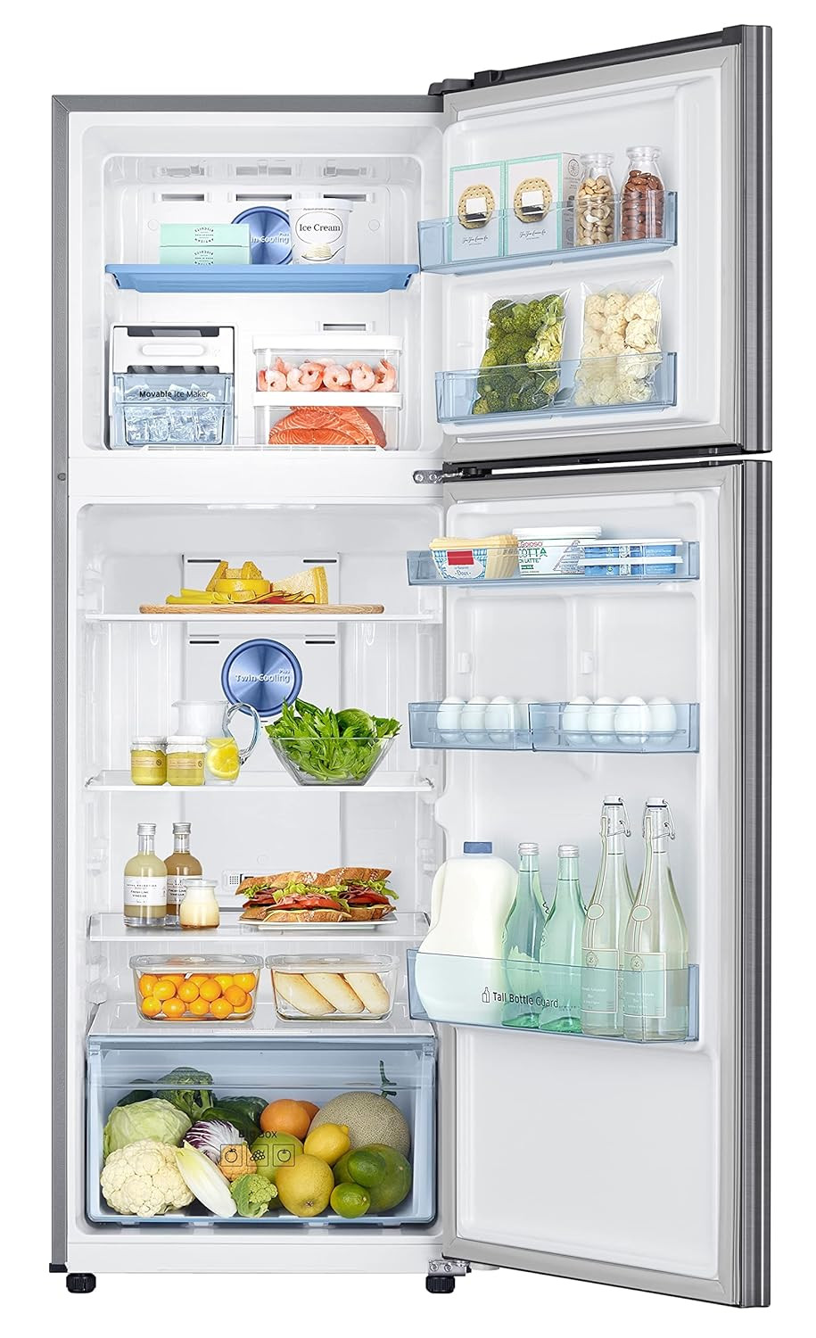 Samsung 322L 2 Star Inverter Frost-Free Convertible 5 In 1 Double Door Refrigerator Appliance RT37C4522S8HLElegant Inox 2023 Model