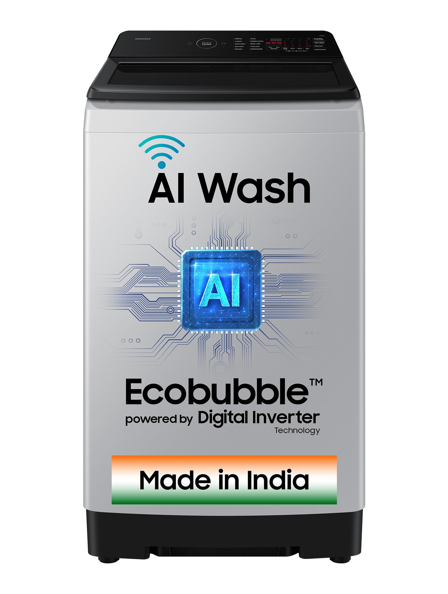 Samsung 8 Kg 5 Star AI Wash AI Energy Mode Wi-Fi Ecobubble AI VRT Super Speed Soft Closing Door Digital Inverter Fully-Automatic Top Load Washing Machine WA80F08S2LTL Lavender Gray