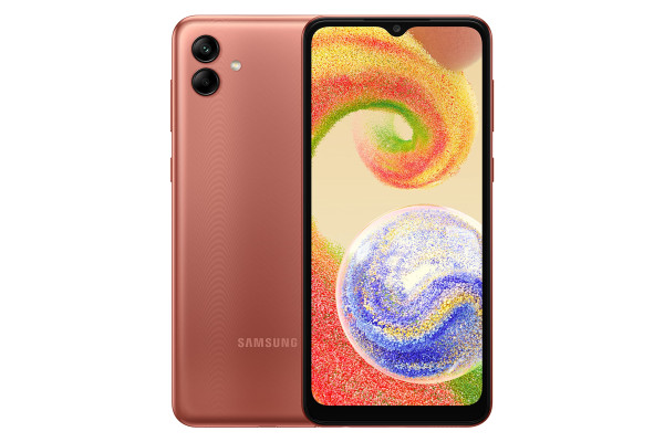 Image of Samsung Galaxy A04 (Copper, 4GB, 128GB Storage) | 50 MP Rear Camera | Face Unlock | Upto 8GB RAM with RAM Plus | MediaTek Helio P35 | 5000 mAh Battery