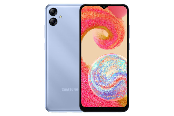 Image of Samsung Galaxy A04e (Light Blue, 4GB, 128GB Storage) | 13 MP Rear Camera | Face Unlock | Upto 8GB RAM with RAM Plus | MediaTek Helio P35 | 5000 mAh Battery
