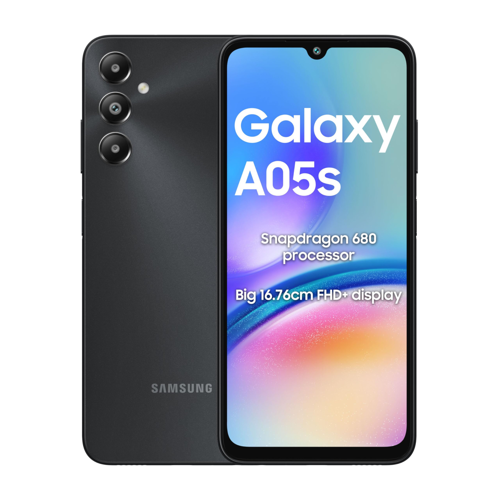Samsung Galaxy A05s Black 6GB 128GB Storage 50 MP Main Camera Upto 12GB RAM with RAM Plus Snapdragon 680 5000 mAh Battery