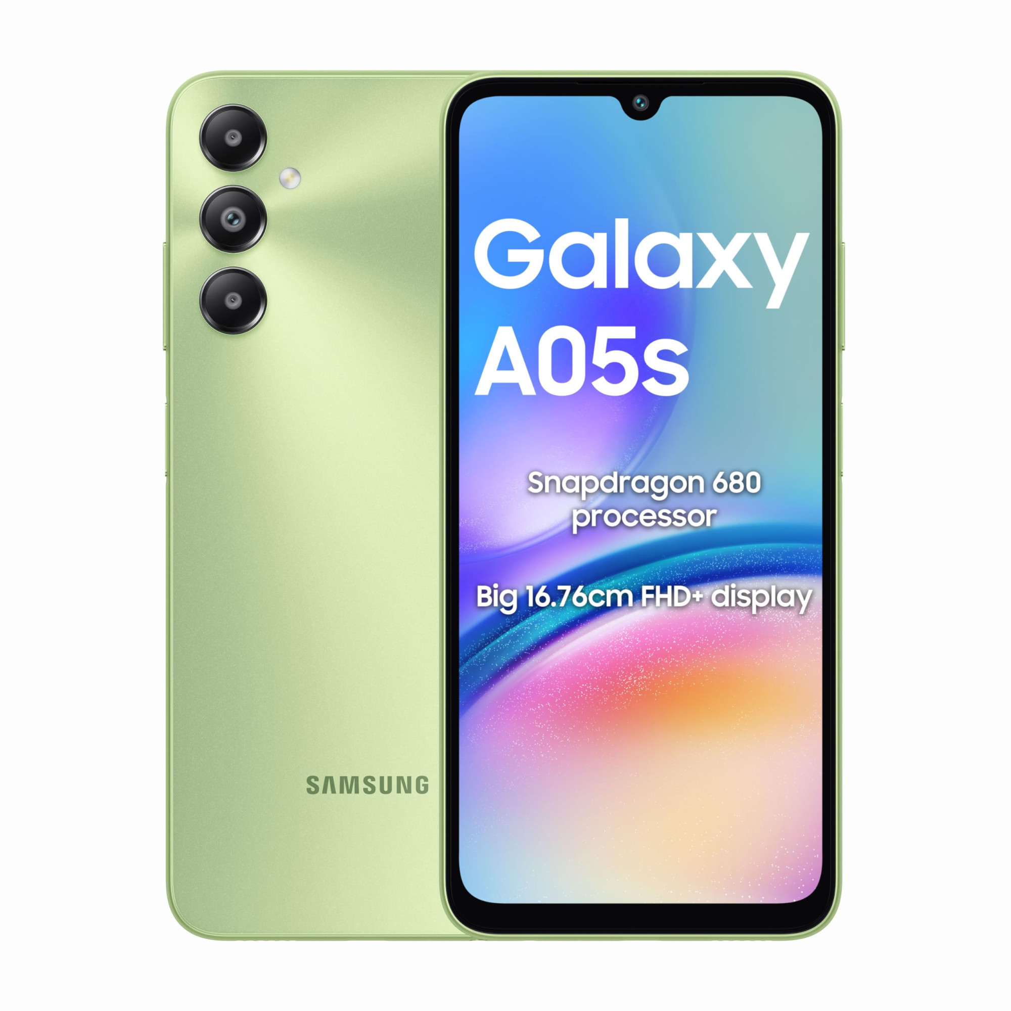 Samsung Galaxy A05s Light Green 4GB 128GB Storage 50 MP Main Camera Upto 8GB RAM with RAM Plus Snapdragon 680 5000 mAh Battery