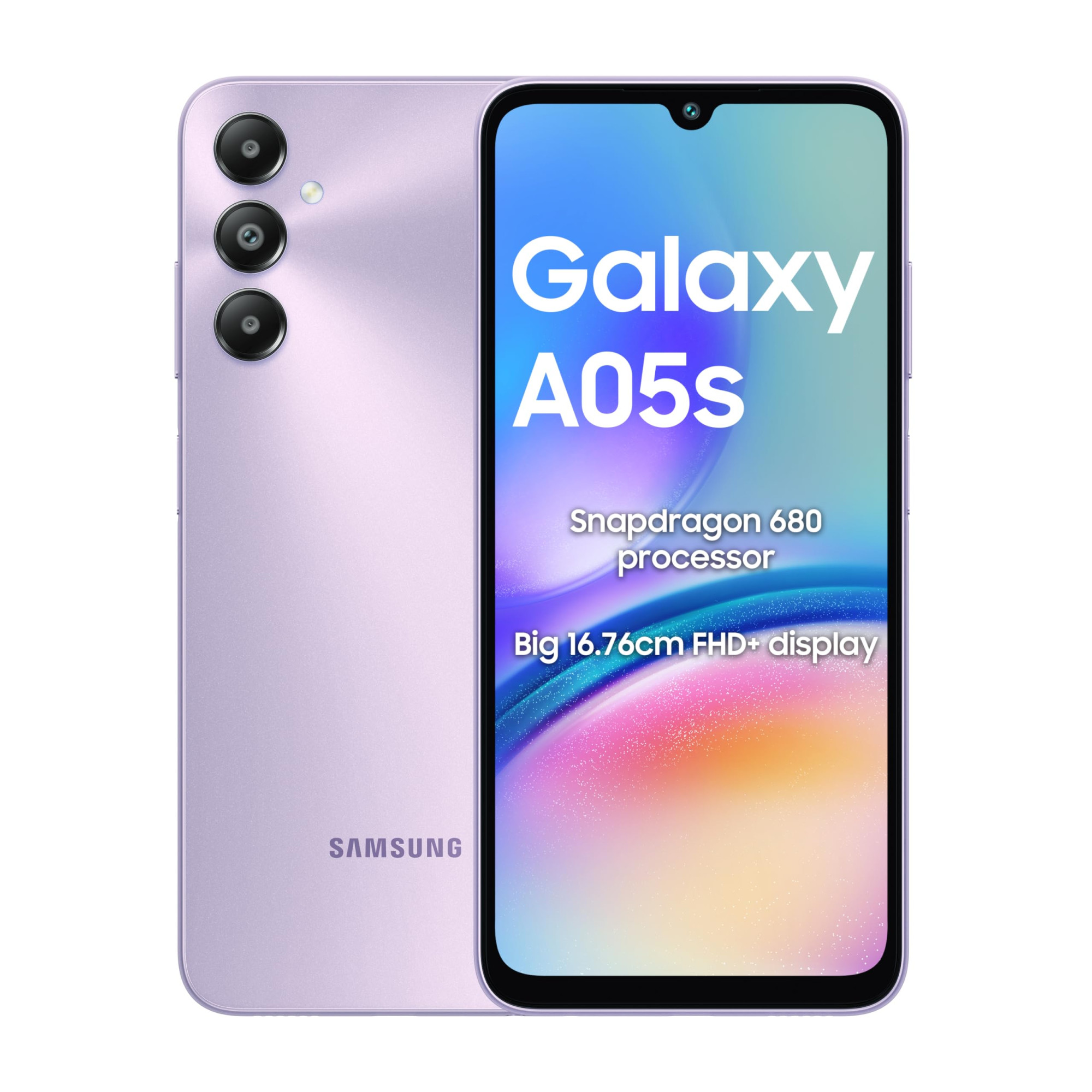 Samsung Galaxy A05s Light Violet 6GB 128GB Storage 50 MP Main Camera Upto 12GB RAM with RAM Plus Snapdragon 680 5000 mAh Battery