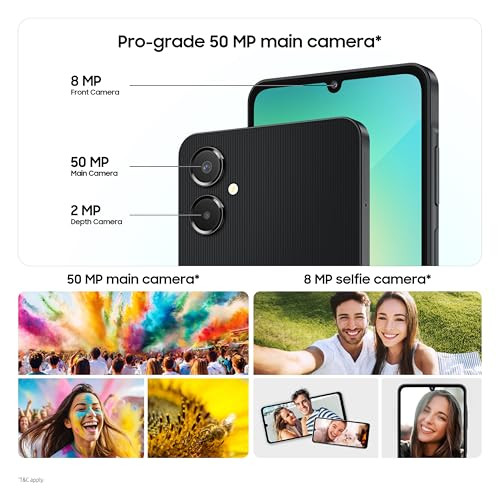 Samsung Galaxy A06 5G Gray 4GB RAM 64GB Storage True 5G with 12 5G Bands 50MP Dual Camera 4 Gen Updates IP54 Voice Focus