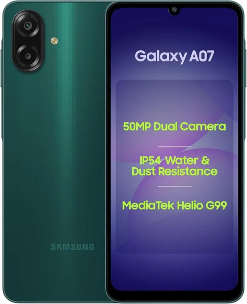 Image of Samsung Galaxy A07 LTE (Green, 4GB RAM, 64GB Storage)