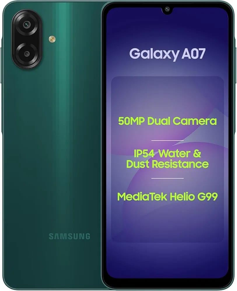 Image of Samsung Galaxy A07 LTE (Green, 4GB RAM, 64GB Storage)