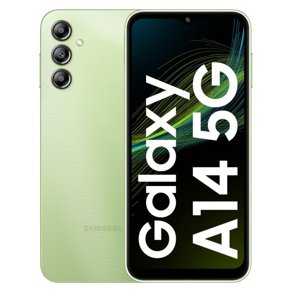 Image of Samsung Galaxy A14 5G (Light Green, 4GB, 64GB Storage) | Triple Rear Camera (50 MP Main) | Upto 8 GB RAM with RAM Plus | Without Charger