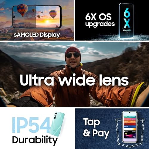 Samsung Galaxy A16 5G Blue Black 6GB RAM 128GB Storage Super AMOLED 50MP Triple Camera with Ultra Wide Lens 6 OS 6 Years Security Updates IP54 Tap Pay 5000mAh