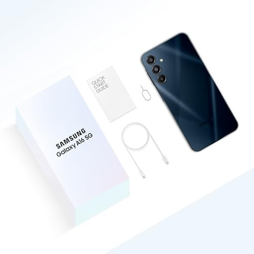 Samsung Galaxy A16 5G Blue Black 6GB RAM 128GB Storage Super AMOLED 50MP Triple Camera with Ultra Wide Lens 6 OS 6 Years Security Updates IP54 Tap Pay 5000mAh