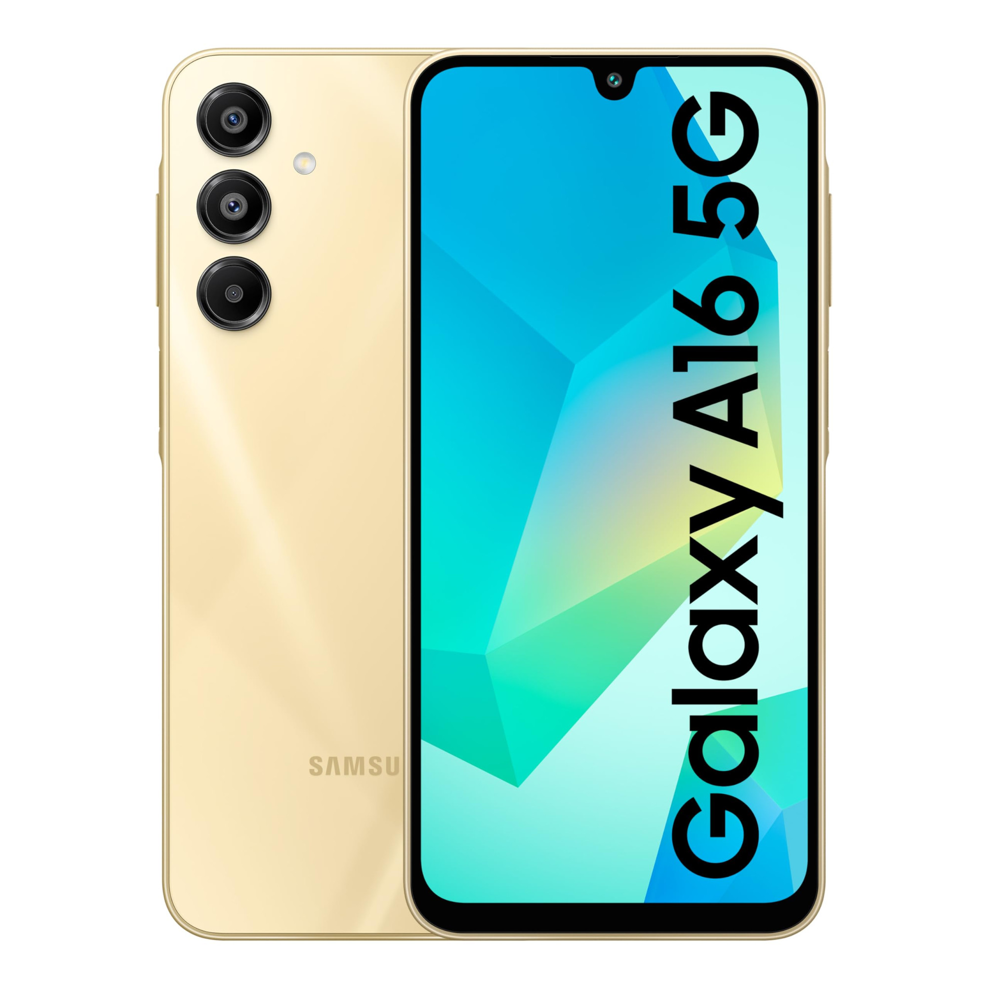 Samsung Galaxy A16 5G Gold 6GB RAM 128GB Storage Super AMOLED 50MP Triple Camera with Ultra Wide Lens 6 OS 6 Years Security Updates IP54 Tap Pay 5000mAh