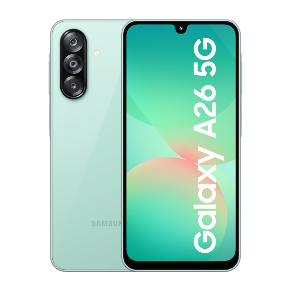 Image of Samsung Galaxy A26 5G (Awesome Mint, 8GB, 128GB) | Awesome Intelligence (AI) | Circle to Search | Gemini Live | FHD+ sAMOLED Display | 50MP OIS Camera | IP67 Rated