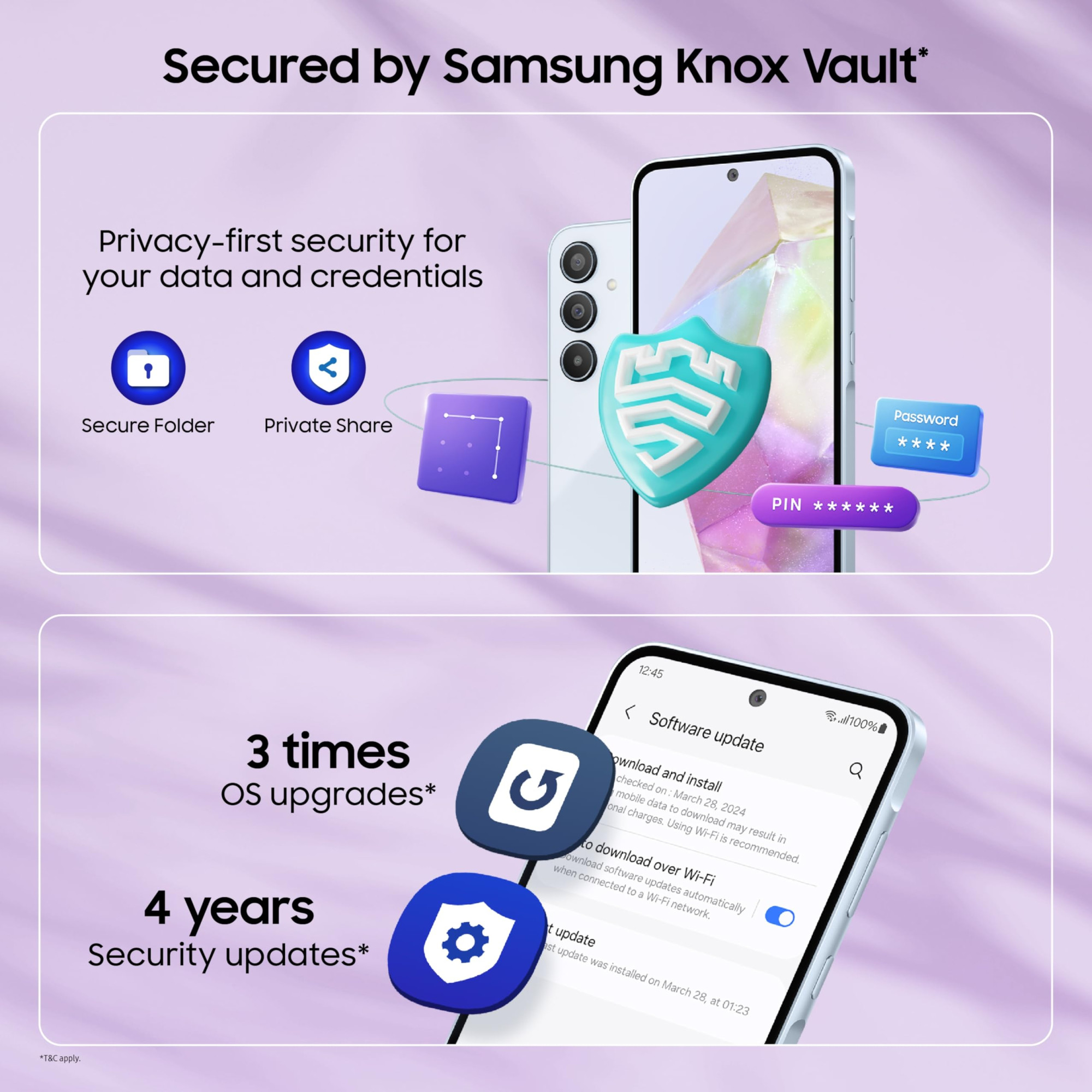 Samsung Galaxy A35 5G Awesome Iceblue 8GB RAM 128GB Storage Premium Glass Back 50 MP Main Camera OIS Nightography IP67 Corning Gorilla Glass Victus sAMOLED with Vision Booster