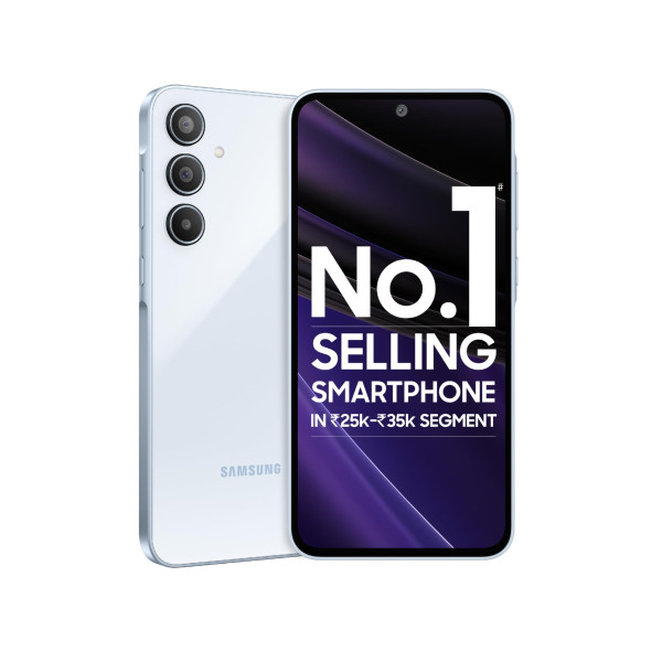 Image of Samsung Galaxy A35 5G (Awesome Iceblue, 8GB RAM, 256GB Storage) | Premium Glass Back | 50 MP Main Camera (OIS) | Nightography | IP67 | Corning Gorilla Glass Victus+ | sAMOLED with Vision Booster