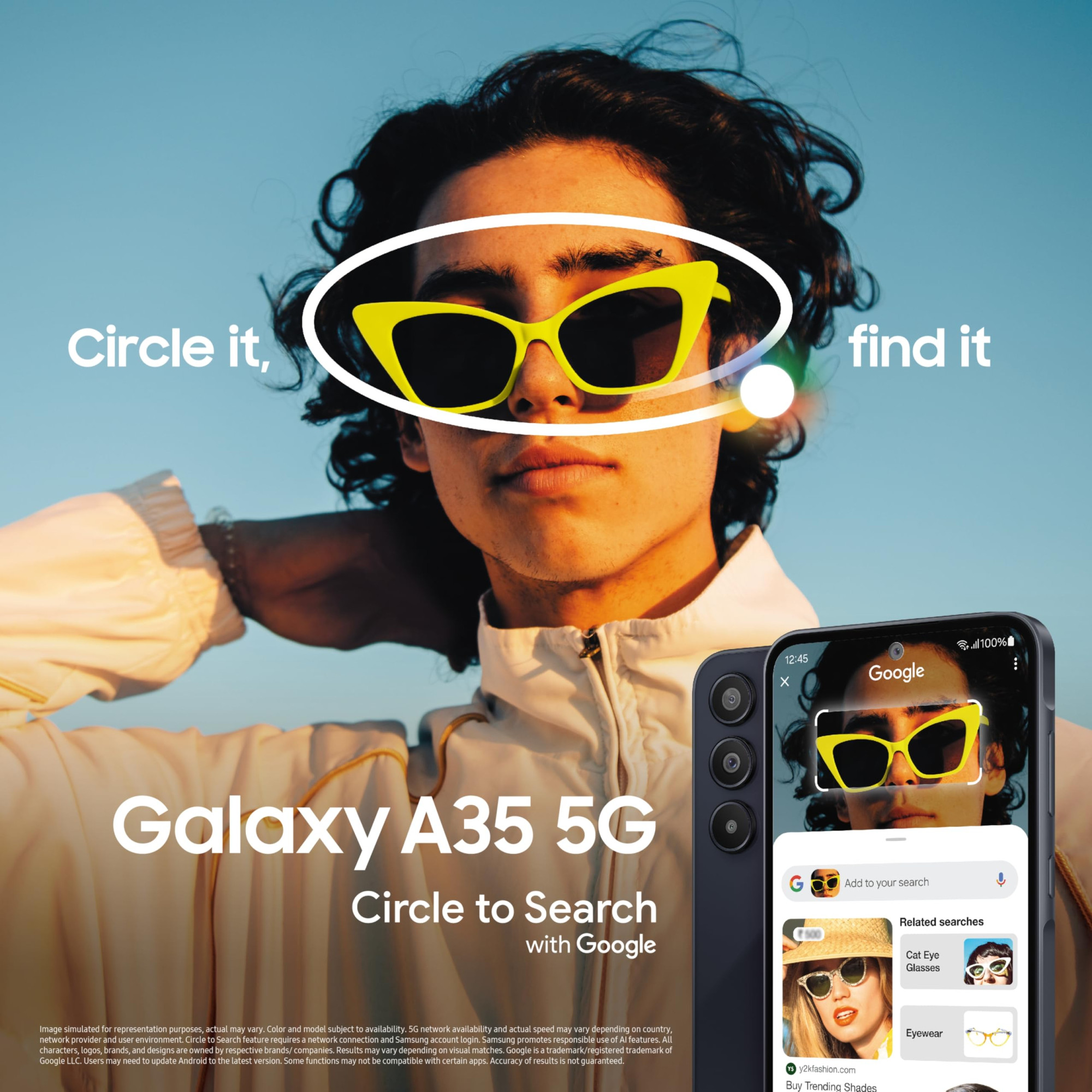Samsung Galaxy A35 5G Awesome Navy 8GB RAM 128GB Storage  Premium Glass Back  50 MP Main Camera OIS  Nightography  IP67  Corning Gorilla Glass Victus  sAMOLED with Vision Booster