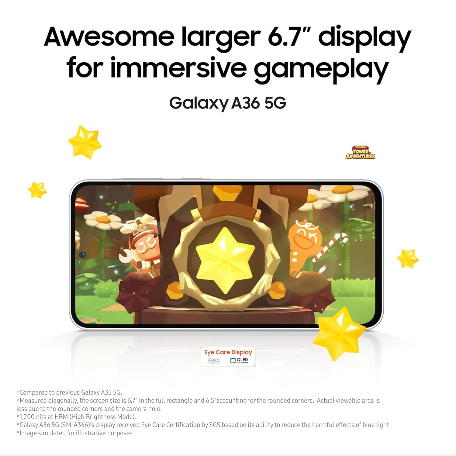 Samsung Galaxy A36 5G Awesome Black 8GB 256GB Gemini Live Awesome Intelligence AI Circle to Search My Filter Object Eraser 4nm Snapdragon Processor Flagship Grade Camera