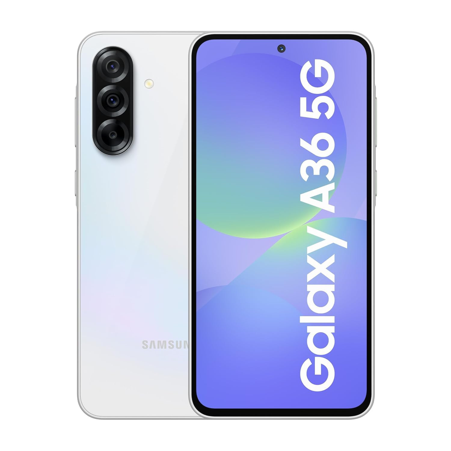 Samsung Galaxy A36 5G Awesome White 8GB 256GB  Gemini Live  Awesome Intelligence AI Circle to Search My Filter Object Eraser  4nm Snapdragon Processor  Flagship Grade Camera